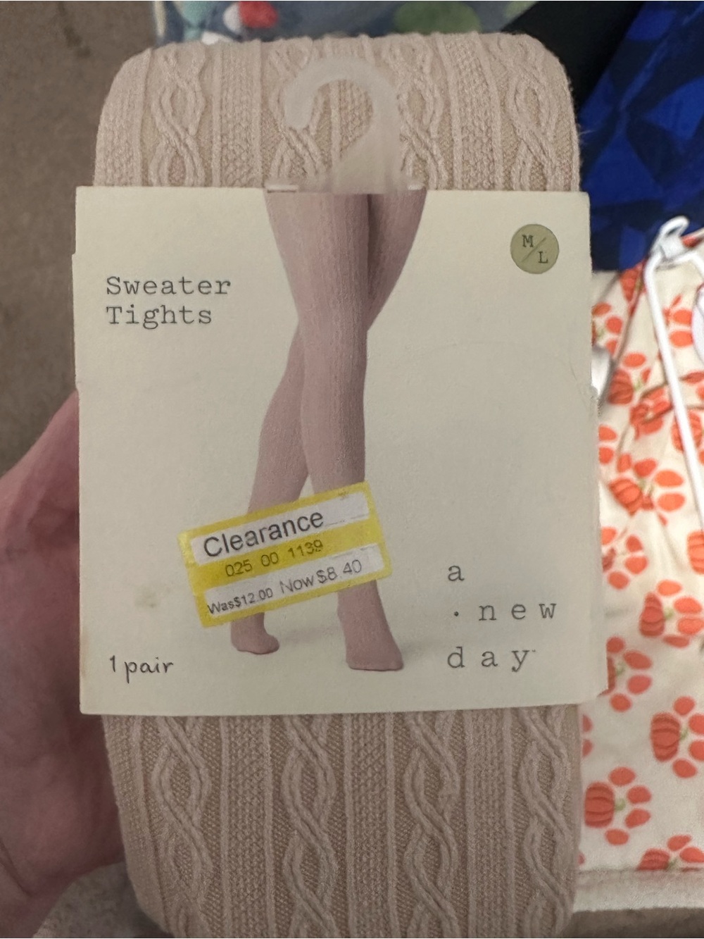 a new day Cable Knit Tights in Light Beige